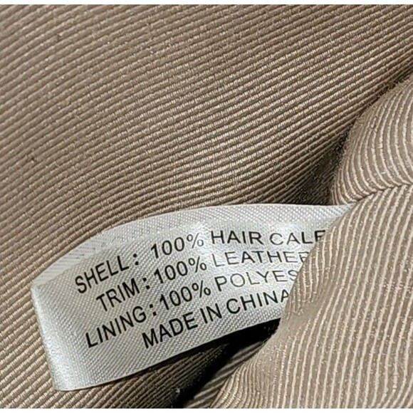 Talbots Black Calf Hair And Leather Key Lock Closure Satchel Lage Handbag - Picture 6 of 6